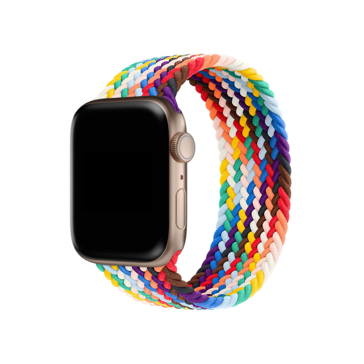 Apple Watch Uyumlu Örgü Loop Kordon Rainbow  bikordon