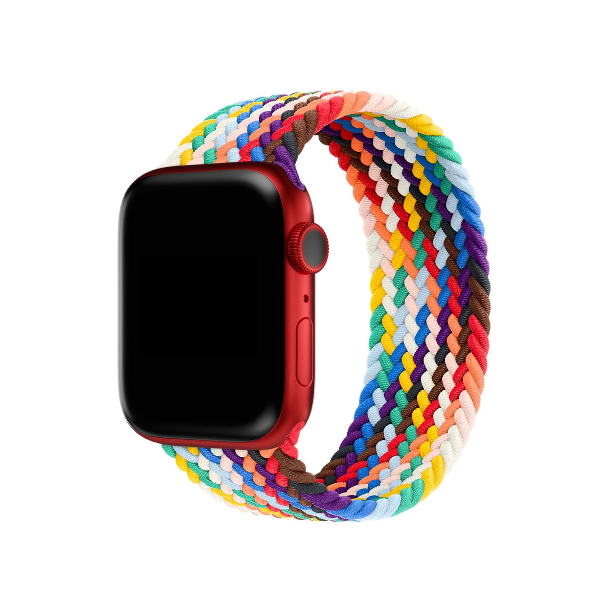Apple Watch Uyumlu Örgü Loop Kordon Rainbow  bikordon