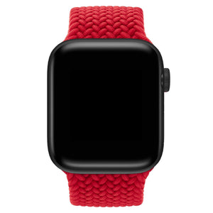 Apple Watch Uyumlu Örgü Loop Kordon Venedik Kırmızı  bikordon