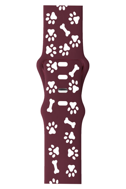 Apple Watch Uyumlu PatiMood Silikon Kordon BerryBark bikordon