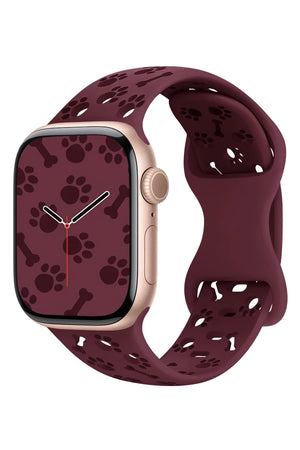 Apple Watch Uyumlu PatiMood Silikon Kordon BerryBark bikordon