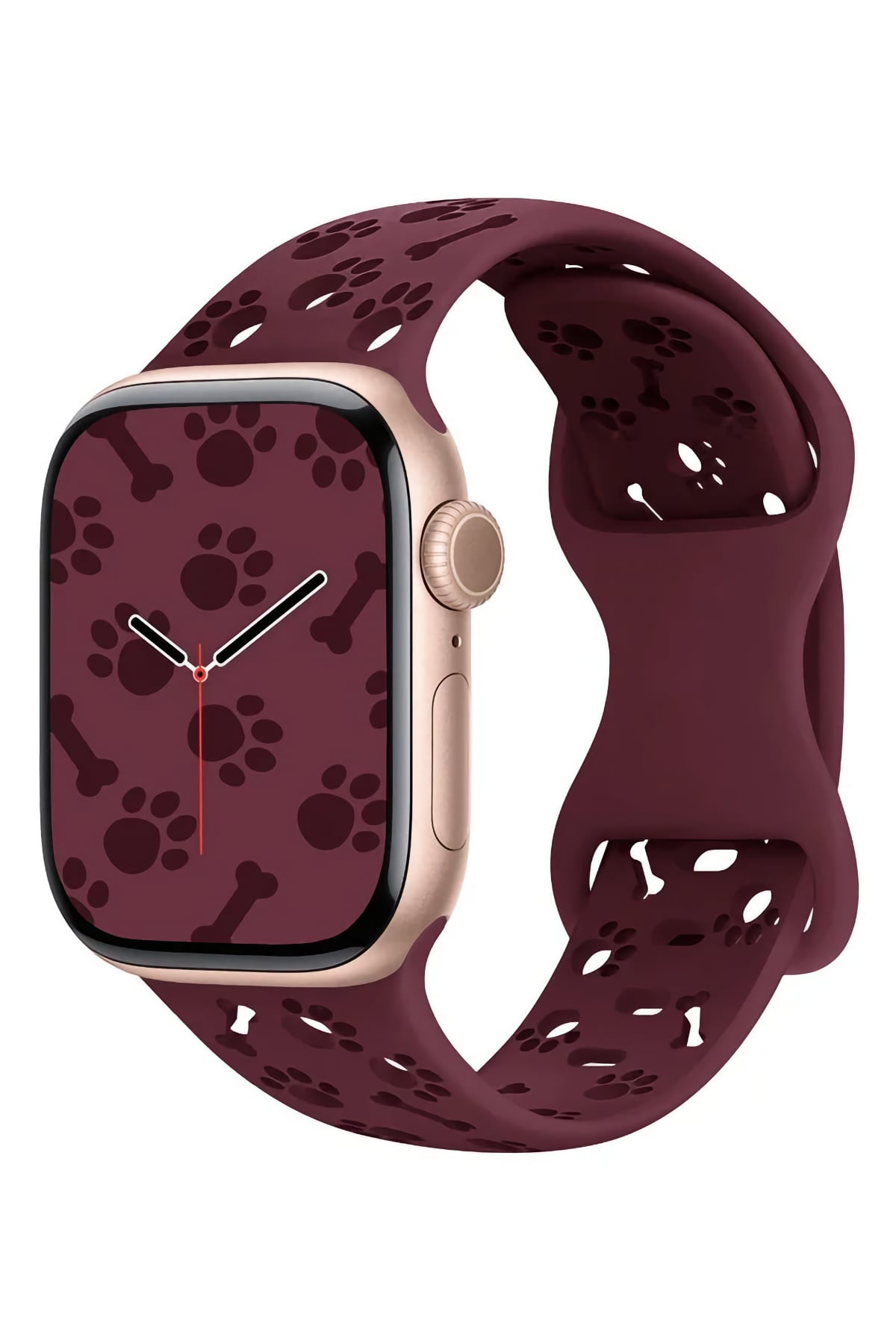 Apple Watch Uyumlu PatiMood Silikon Kordon BerryBark bikordon