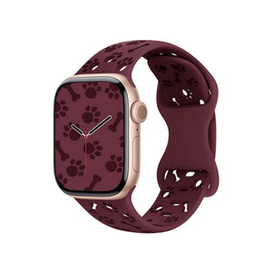 Apple Watch Uyumlu PatiMood Silikon Kordon BerryBark bikordon