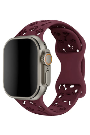 Apple Watch Uyumlu PatiMood Silikon Kordon BerryBark bikordon