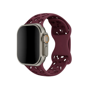 Apple Watch Uyumlu PatiMood Silikon Kordon BerryBark bikordon