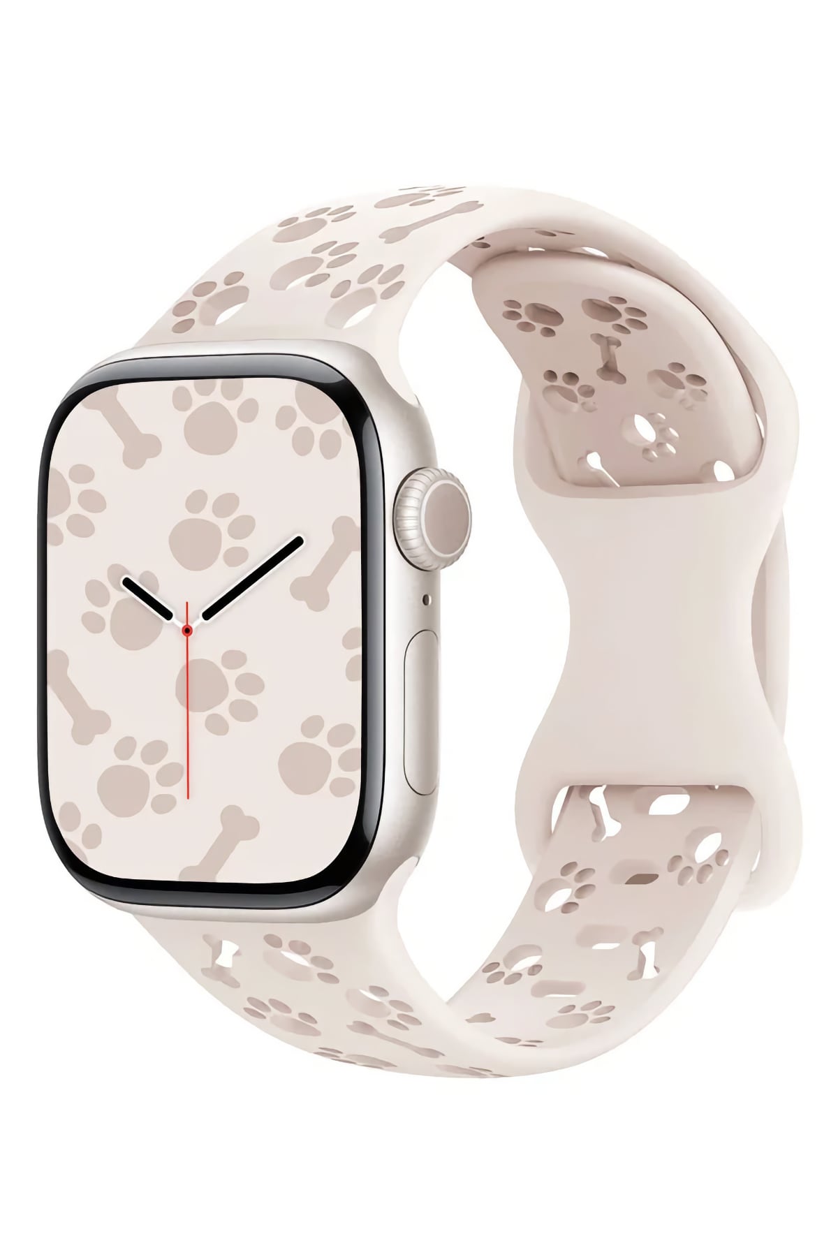 Apple Watch Uyumlu PatiMood Silikon Kordon Creamtail bikordon