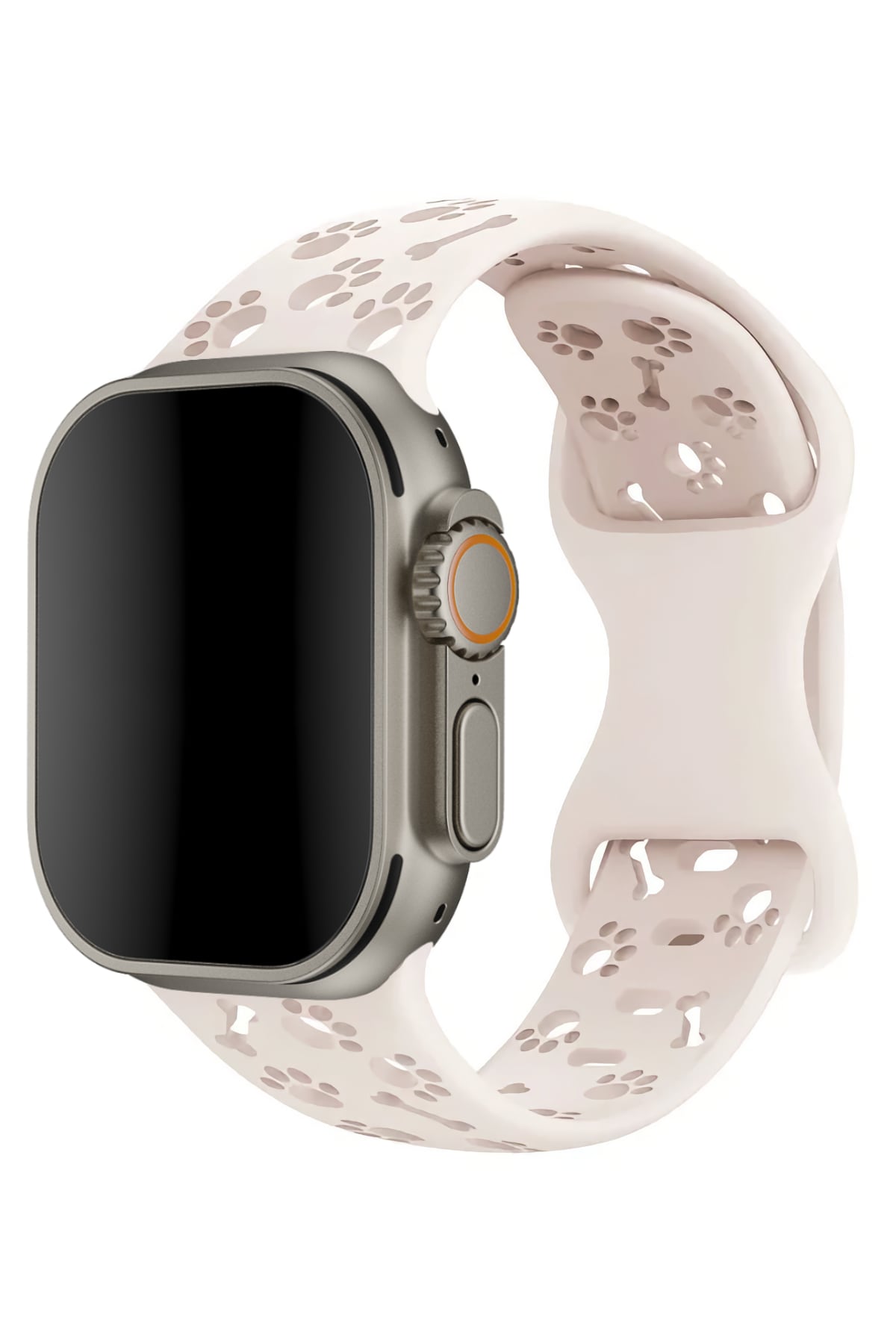 Apple Watch Uyumlu PatiMood Silikon Kordon Creamtail bikordon