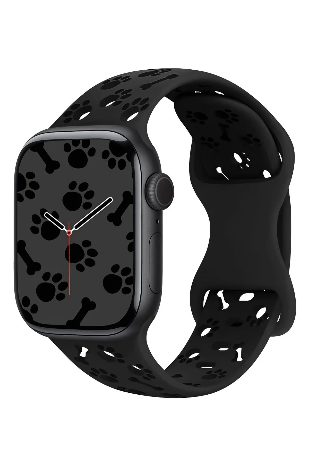 Apple Watch Uyumlu PatiMood Silikon Kordon Darkhound bikordon