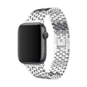 Apple Watch Uyumlu Simetro Loop Çelik Kordon Gümüş Gri  bikordon