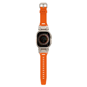 Apple Watch Uyumlu SkinArma Titon Silikon Kordon Turuncu  SkinArma