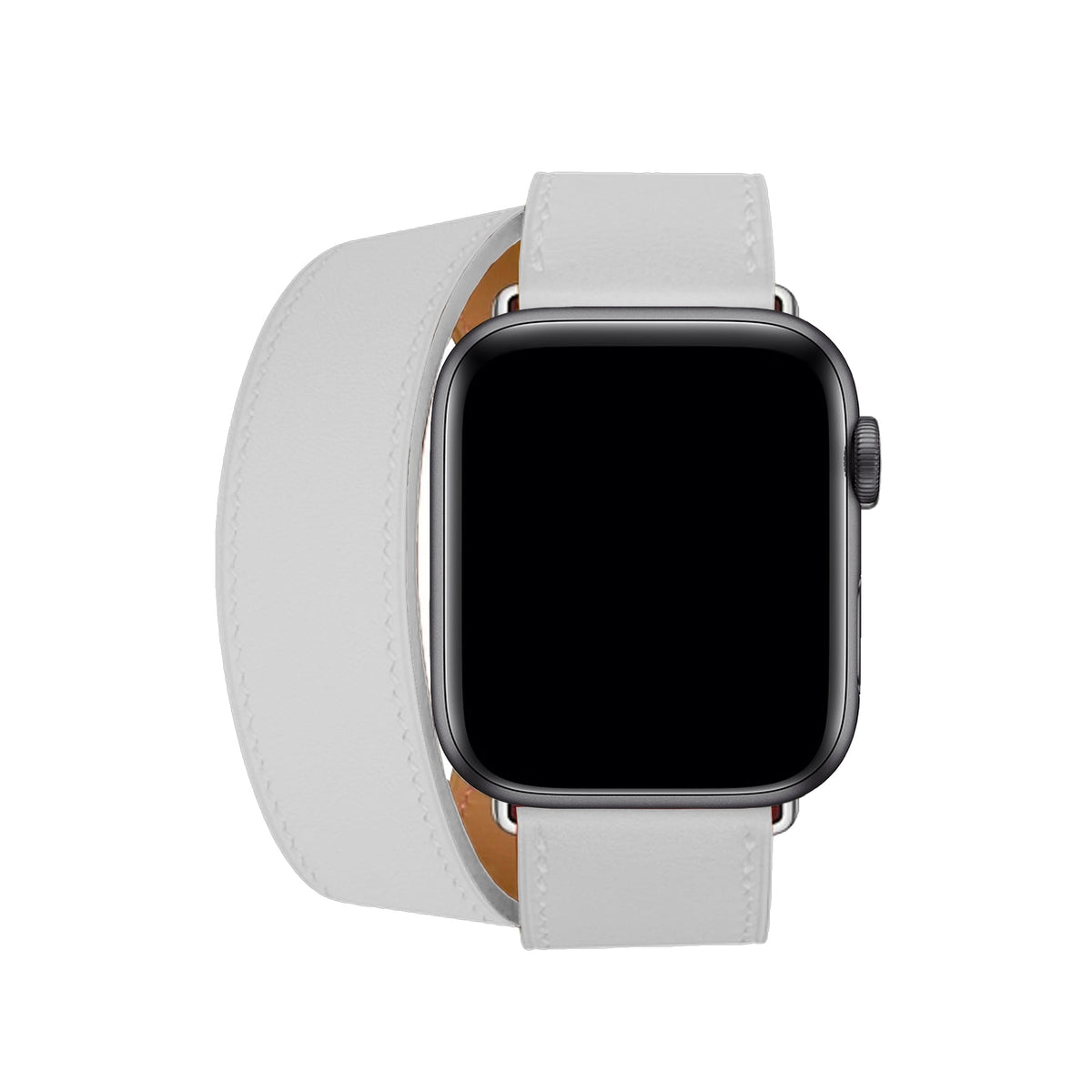 Apple Watch Uyumlu Spiralis Deri Kordon Snow  bikordon