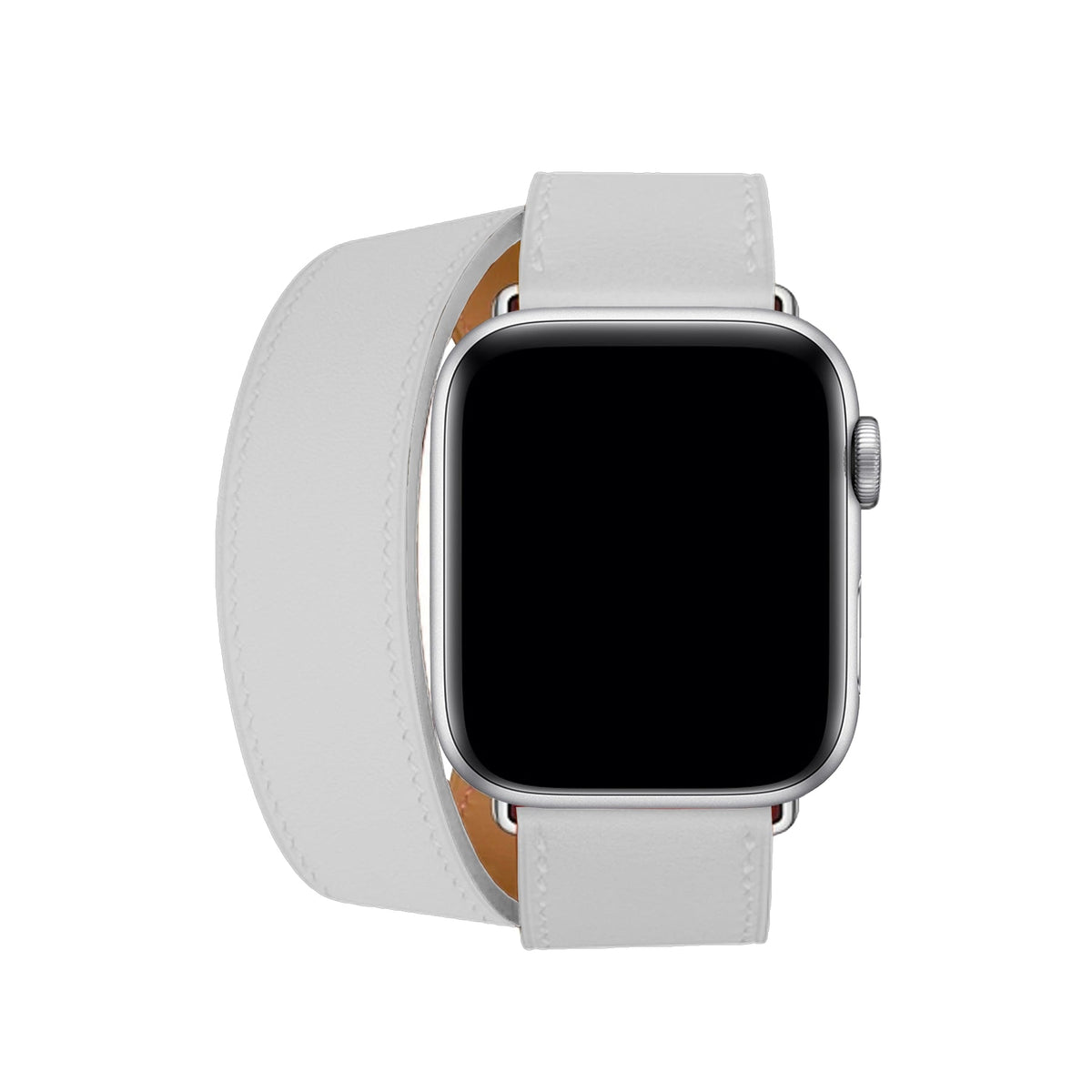 Apple Watch Uyumlu Spiralis Deri Kordon Snow  bikordon