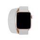 Apple Watch Uyumlu Spiralis Deri Kordon Snow  bikordon