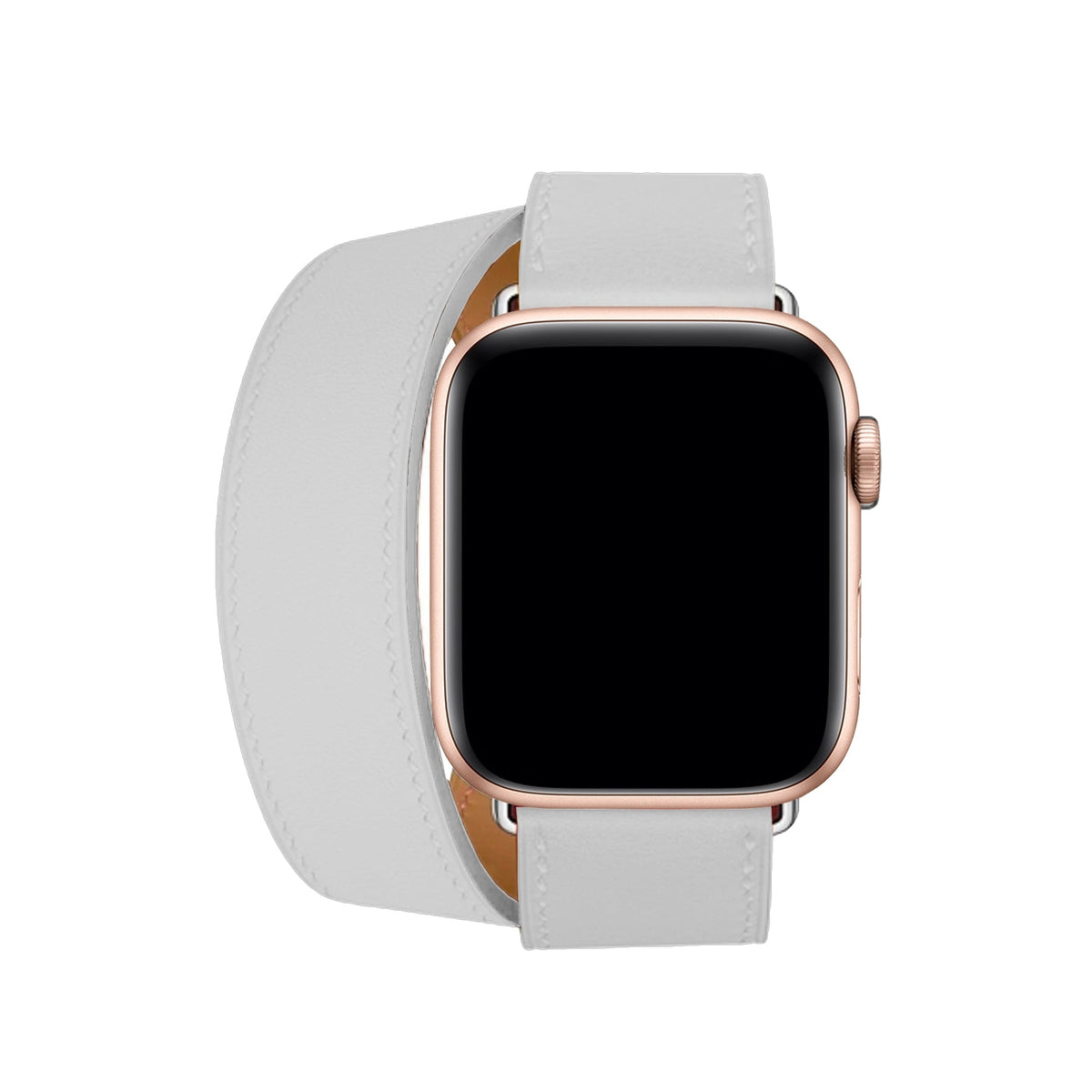 Apple Watch Uyumlu Spiralis Deri Kordon Snow  bikordon