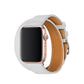Apple Watch Uyumlu Spiralis Deri Kordon Snow  bikordon
