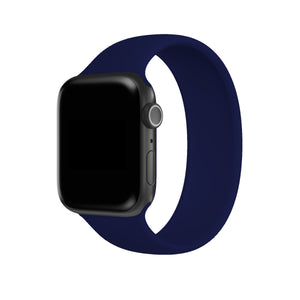 Apple Watch Uyumlu Solo Loop Silikon Kordon Gece Mavi  bikordon