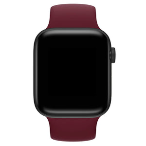 Apple Watch Uyumlu Solo Loop Silikon Kordon Sangria  bikordon