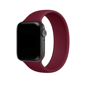 Apple Watch Uyumlu Solo Loop Silikon Kordon Sangria  bikordon