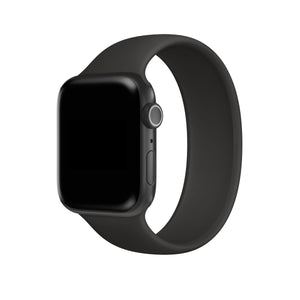 Apple Watch Uyumlu Solo Loop Silikon Kordon Siyah  bikordon