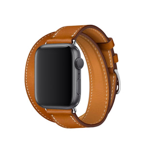 Apple Watch Uyumlu Spiralis Deri Kordon Taba  bikordon
