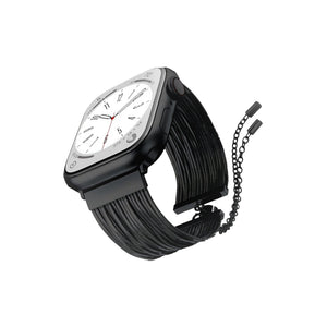 Apple Watch Uyumlu Tassel Chain Kordon Black bikordon