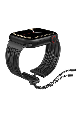 Apple Watch Uyumlu Tassel Chain Kordon Black bikordon