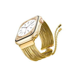Apple Watch Uyumlu Tassel Chain Kordon Gold bikordon
