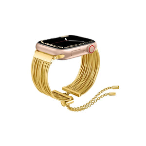 Apple Watch Uyumlu Tassel Chain Kordon Gold bikordon