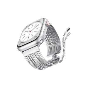 Apple Watch Uyumlu Tassel Chain Kordon Silver bikordon