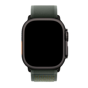 Apple Watch Uyumlu Trail Loop Kordon Siyah Tokalı Greeni bikordon