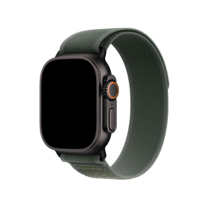 Apple Watch Uyumlu Trail Loop Kordon Siyah Tokalı Greeni bikordon
