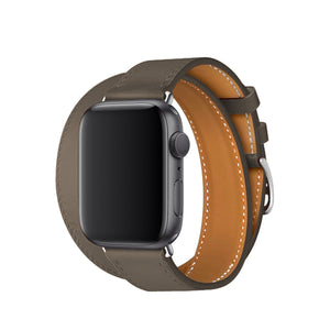 Apple Watch Uyumlu Spiralis Deri Kordon Vizon  bikordon