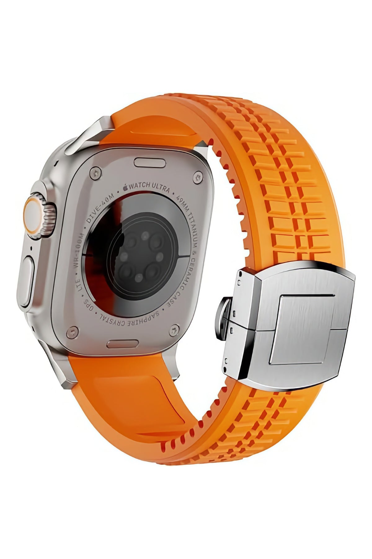 Apple Watch / Ultra Uyumlu AquaLink Kordon Crava Gümüş Toka bikordon
