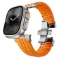 Apple Watch / Ultra Uyumlu AquaLink Kordon Crava Gümüş Toka bikordon