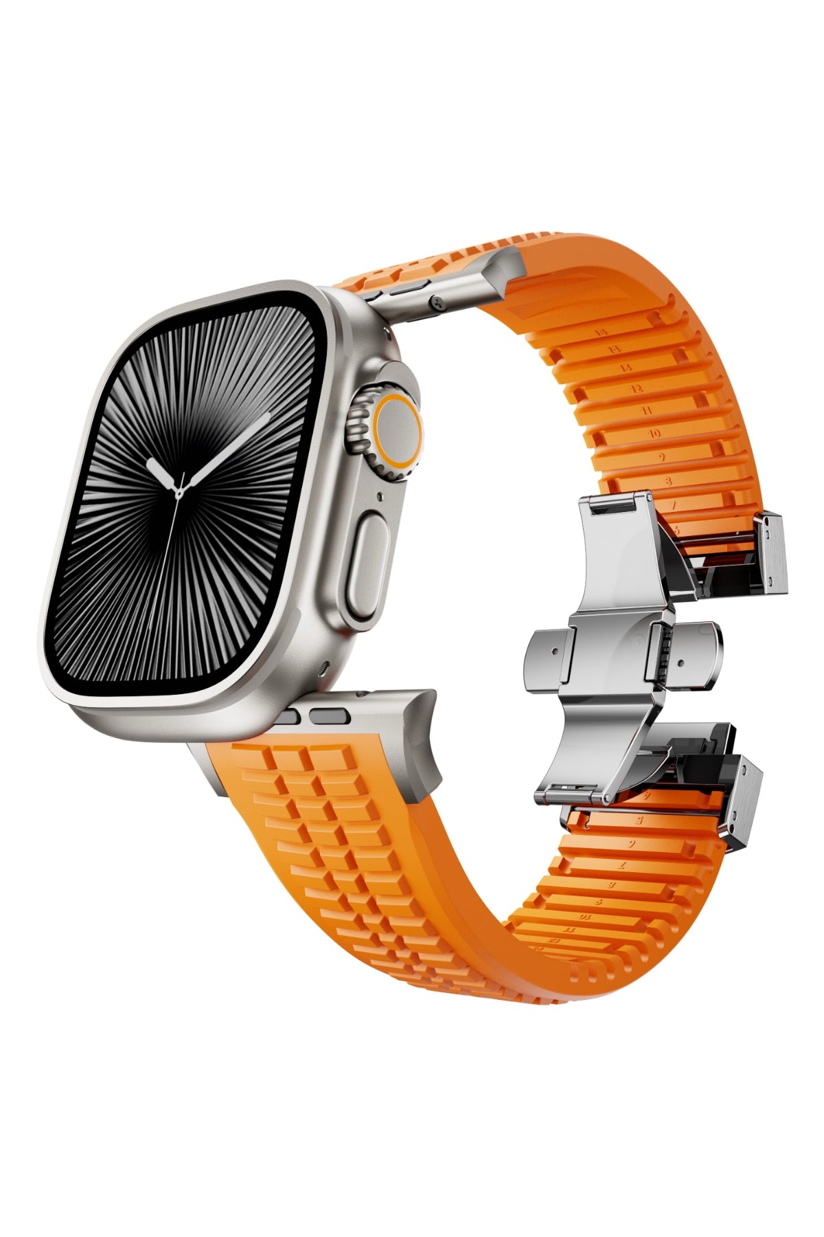 Apple Watch / Ultra Uyumlu AquaLink Kordon Crava Gümüş Toka bikordon