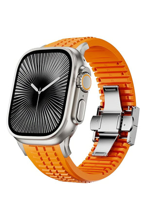 Apple Watch / Ultra Uyumlu AquaLink Kordon Crava Gümüş Toka bikordon