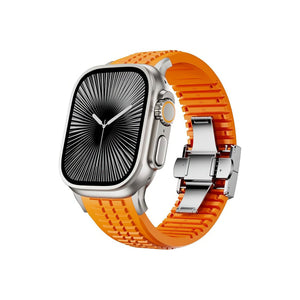 Apple Watch / Ultra Uyumlu AquaLink Kordon Crava Gümüş Toka bikordon