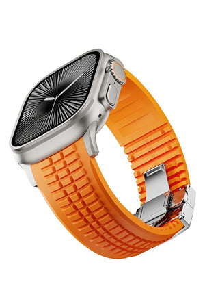 Apple Watch / Ultra Uyumlu AquaLink Kordon Crava Gümüş Toka bikordon