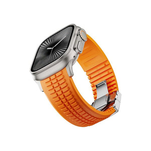 Apple Watch / Ultra Uyumlu AquaLink Kordon Crava Gümüş Toka bikordon
