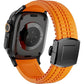 Apple Watch / Ultra Uyumlu AquaLink Kordon Crava Siyah Toka bikordon