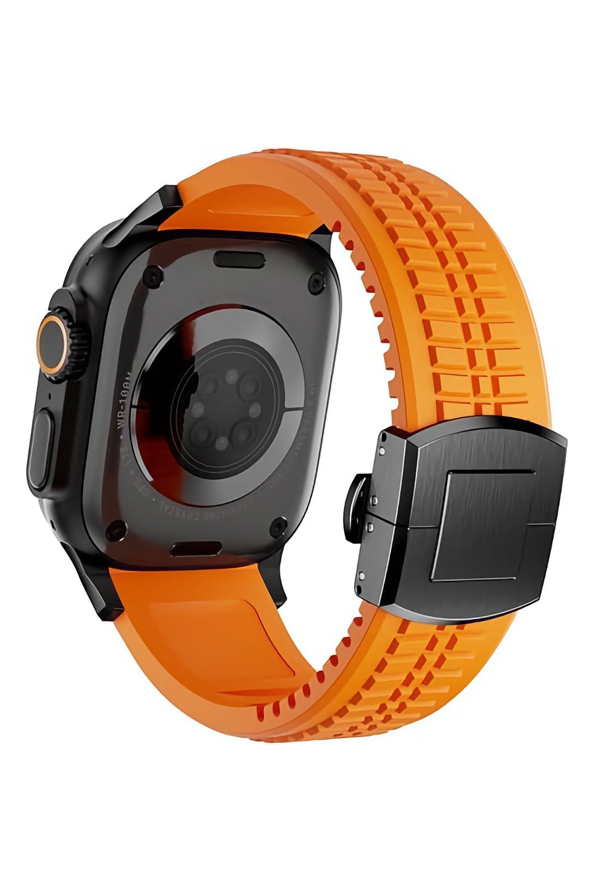 Apple Watch / Ultra Uyumlu AquaLink Kordon Crava Siyah Toka bikordon