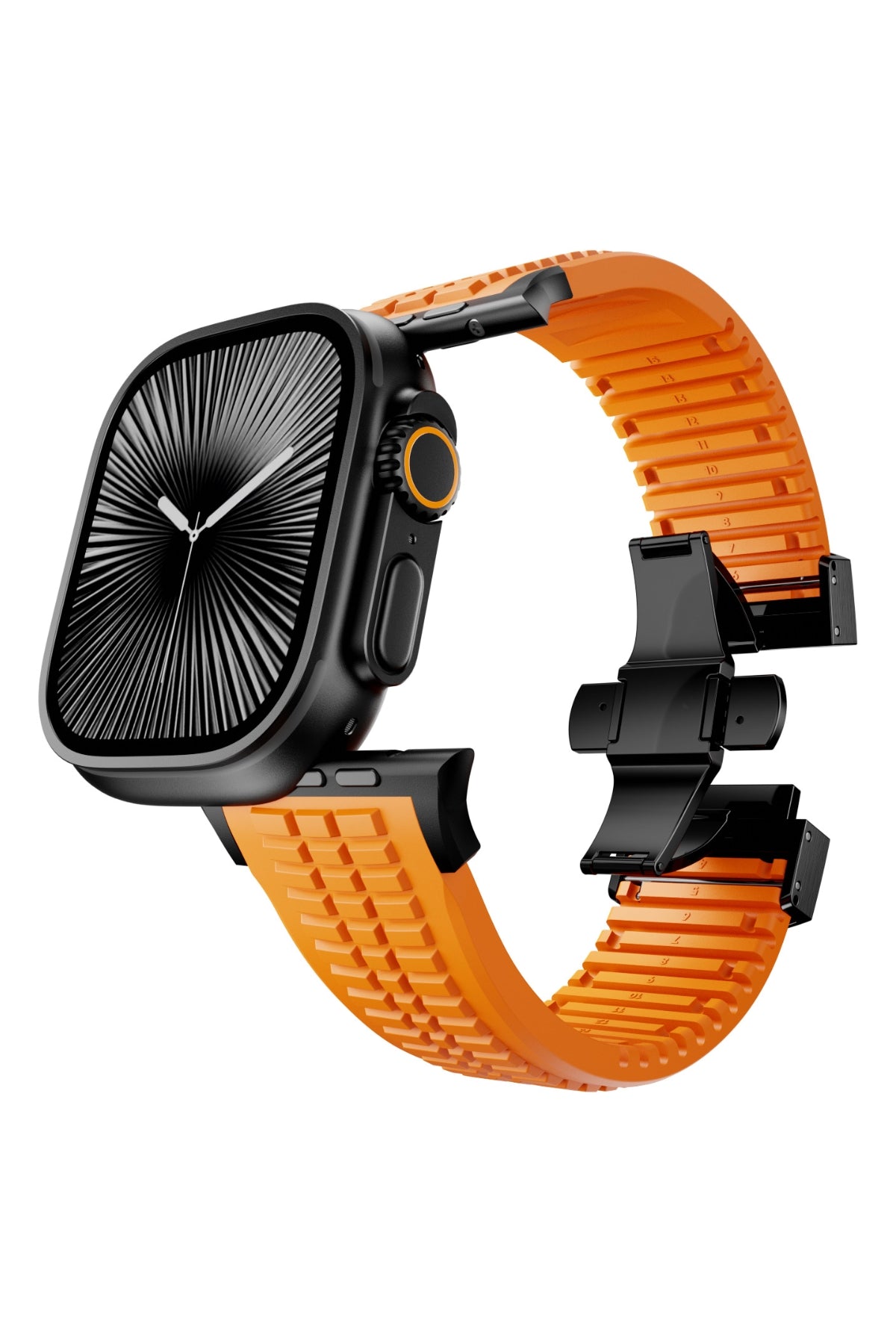 Apple Watch / Ultra Uyumlu AquaLink Kordon Crava Siyah Toka bikordon