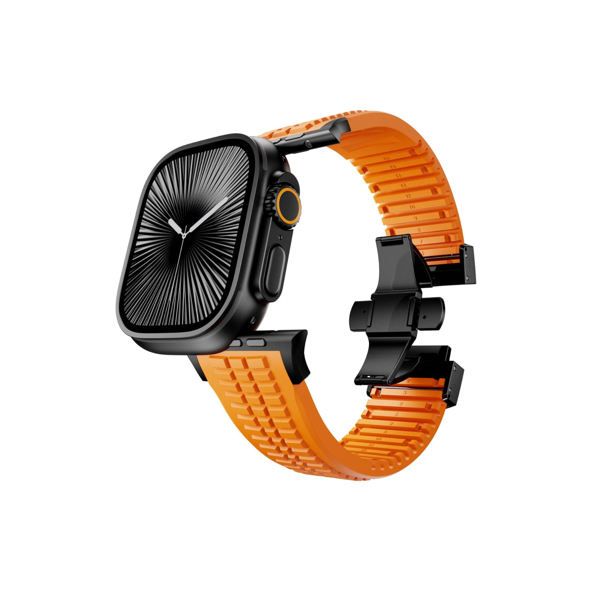 Apple Watch / Ultra Uyumlu AquaLink Kordon Crava Siyah Toka bikordon