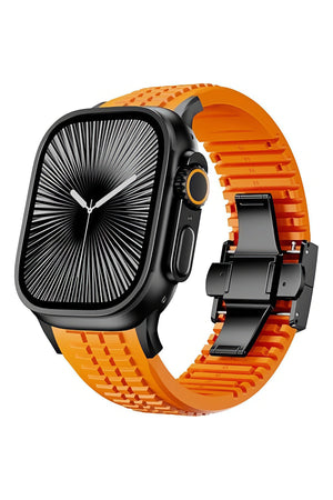 Apple Watch / Ultra Uyumlu AquaLink Kordon Crava Siyah Toka bikordon