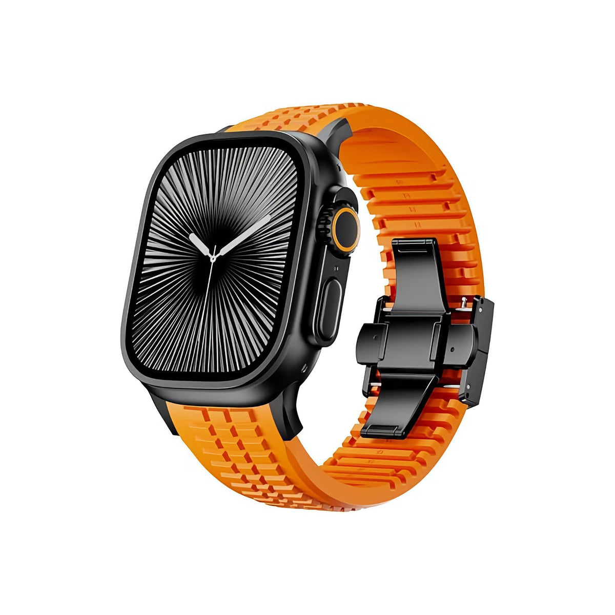 Apple Watch / Ultra Uyumlu AquaLink Kordon Crava Siyah Toka bikordon