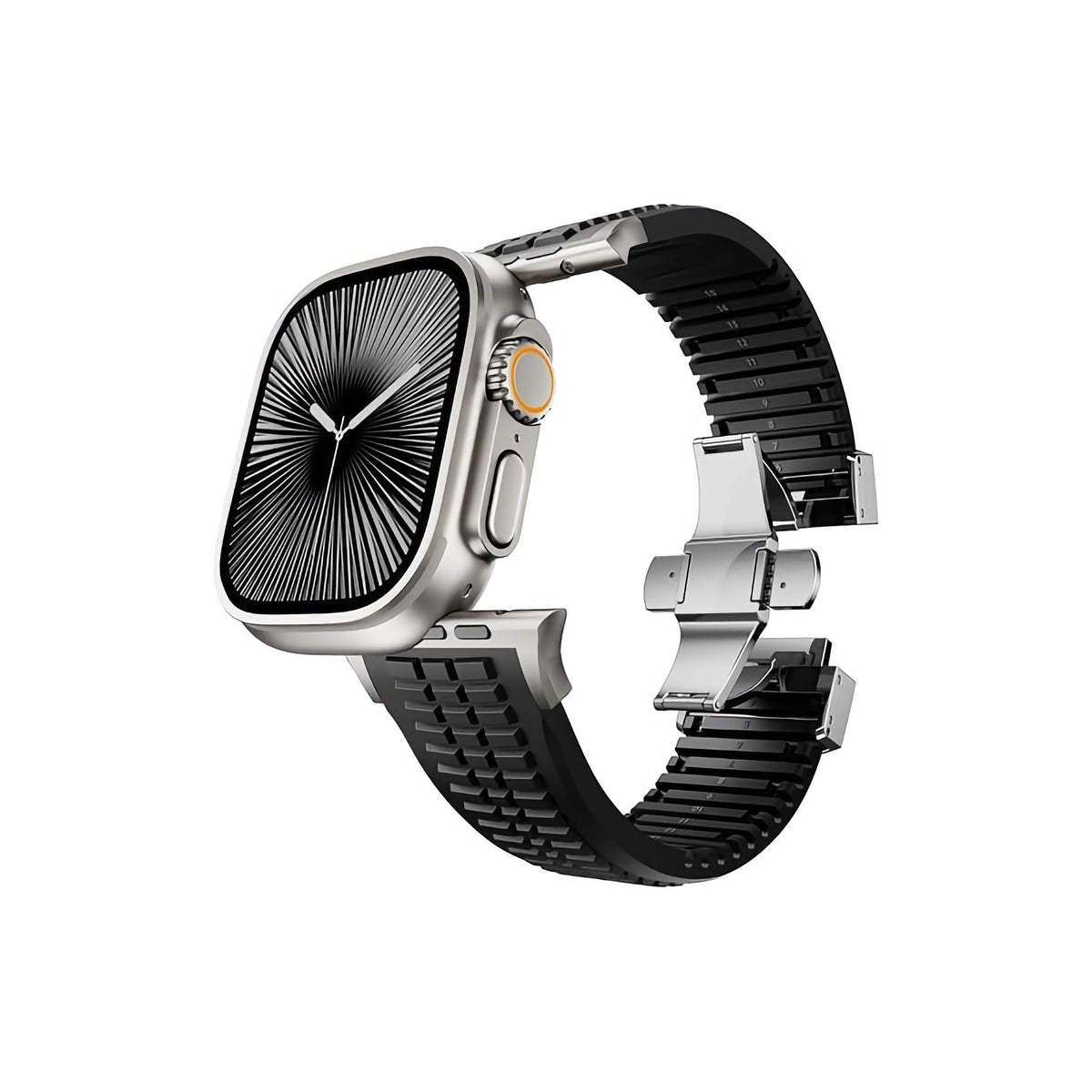 Apple Watch / Ultra Uyumlu AquaLink Kordon Monolith Gümüş Toka bikordon