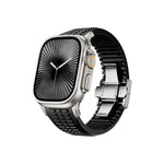 Apple Watch / Ultra Uyumlu AquaLink Kordon Monolith Gümüş Toka bikordon