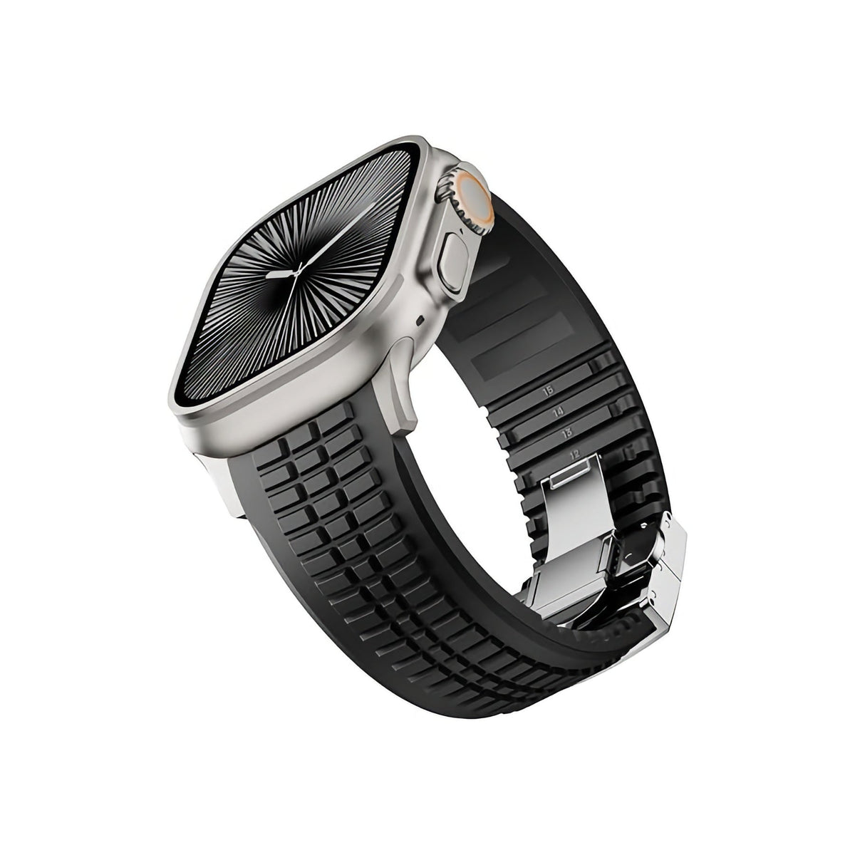 Apple Watch / Ultra Uyumlu AquaLink Kordon Monolith Gümüş Toka bikordon