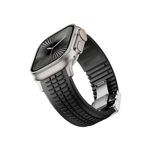 Apple Watch / Ultra Uyumlu AquaLink Kordon Monolith Gümüş Toka bikordon