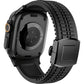 Apple Watch / Ultra Uyumlu AquaLink Kordon Monolith Siyah Toka bikordon